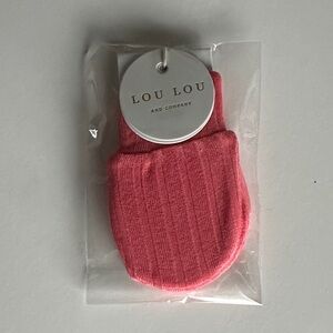 Lou Lou Pink Baby Mittens